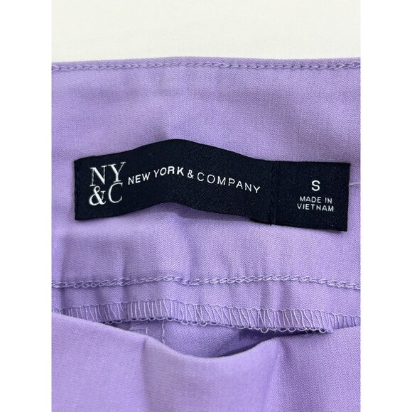 New York & Company Womens Ankle Pants Lavender S Stretch Pull On Tapered Casual - Picture 6 of 12